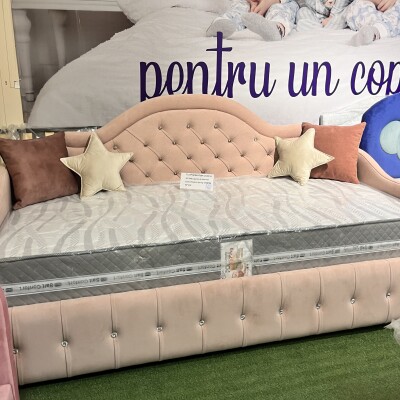 Pat Princesa cu diamante 90*200 dormi.md