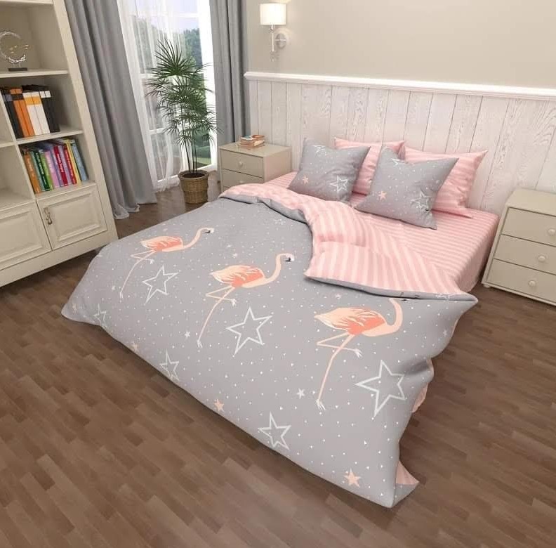 Set Lenjerie Pentru Dormitor Flamingo